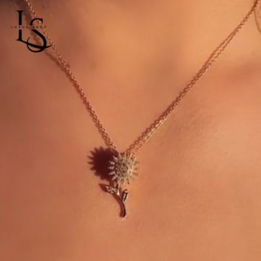 Elysian Grace™ - Collar giratorio de girasol