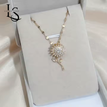 Elysian Grace™ - Collar giratorio de girasol