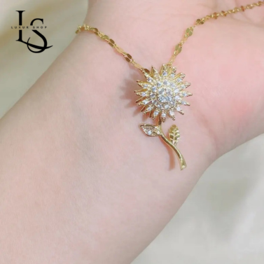 Elysian Grace™ - Collar giratorio de girasol